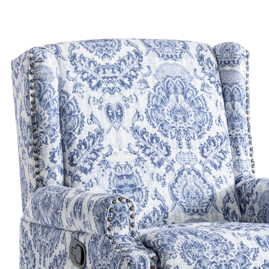 Lot de 2 chaises inclinables à bascule pivotantes à dossier manuel avec motif, 73,66 cm de largeur.