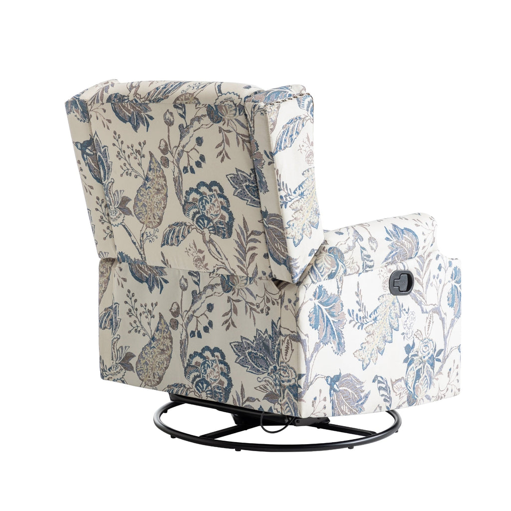Lot de 2 chaises inclinables à bascule pivotantes à dossier manuel avec motif, 73,66 cm de largeur.