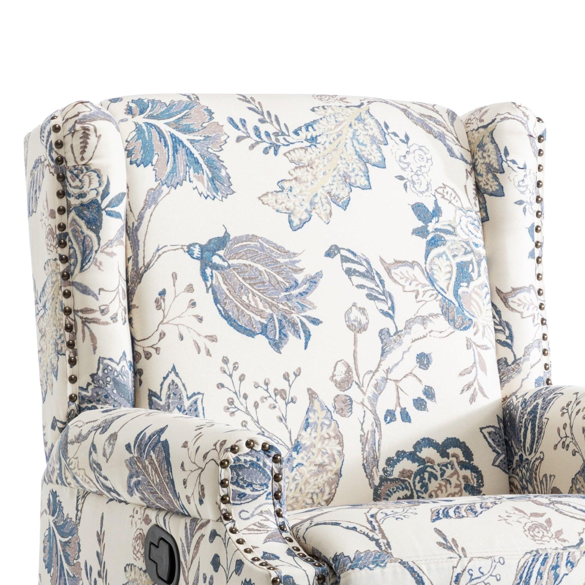 Lot de 2 chaises inclinables à bascule pivotantes à dossier manuel avec motif, 73,66 cm de largeur.