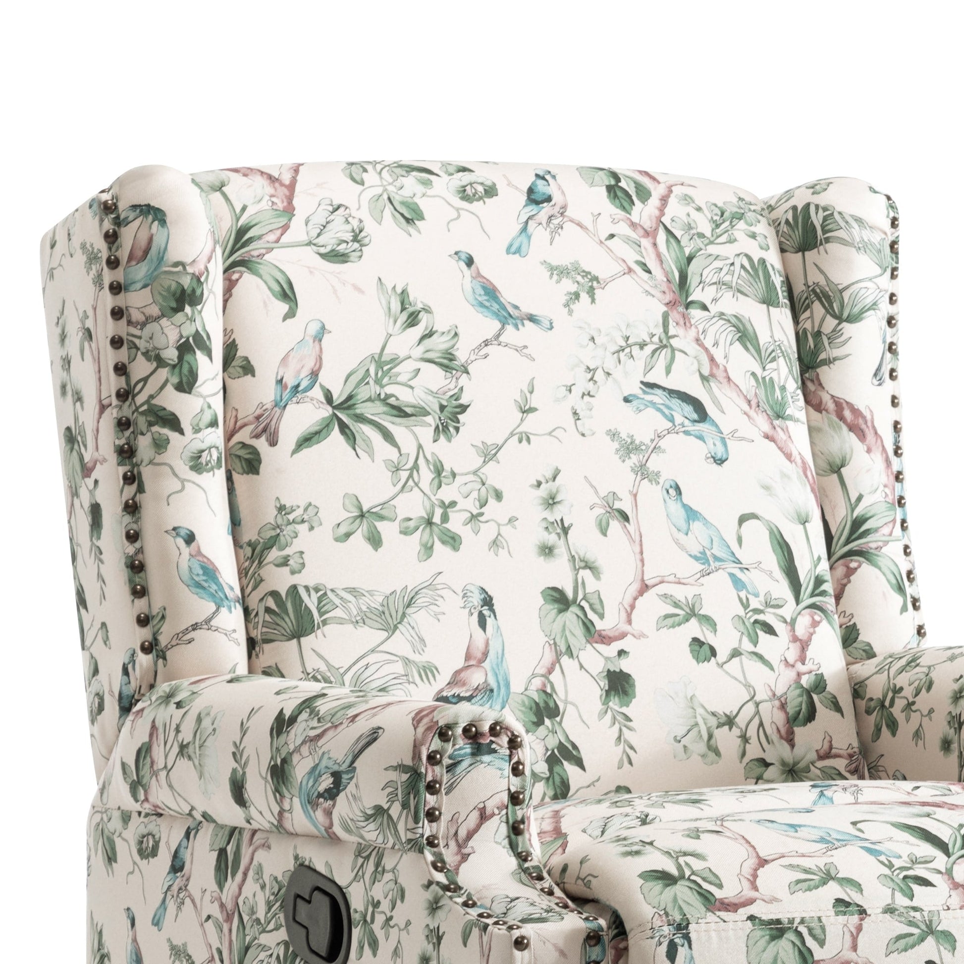 Lot de 2 chaises inclinables à bascule pivotantes à dossier manuel avec motif, 73,66 cm de largeur.