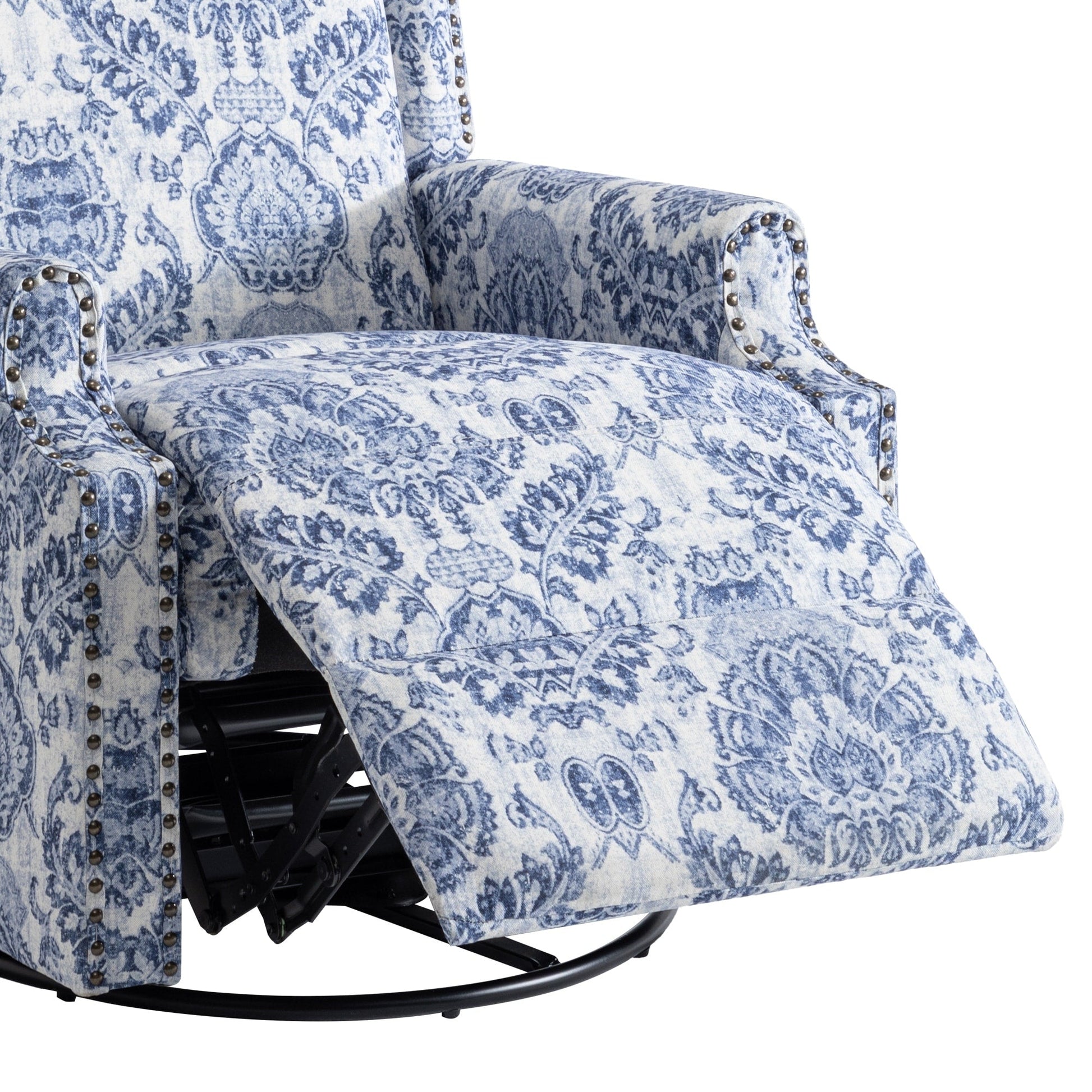 Lot de 2 chaises inclinables à bascule pivotantes à dossier manuel avec motif, 73,66 cm de largeur.