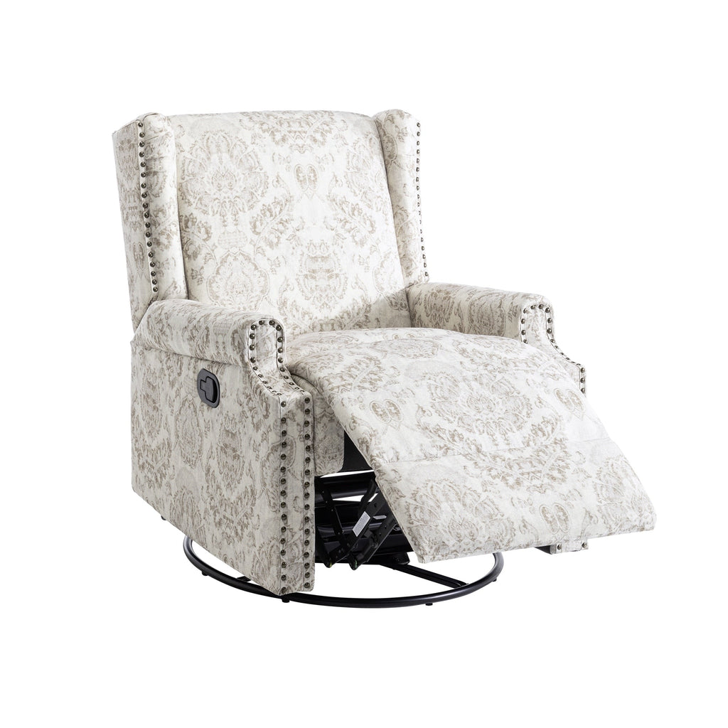 Lot de 2 chaises inclinables à bascule pivotantes à dossier manuel avec motif, 73,66 cm de largeur.