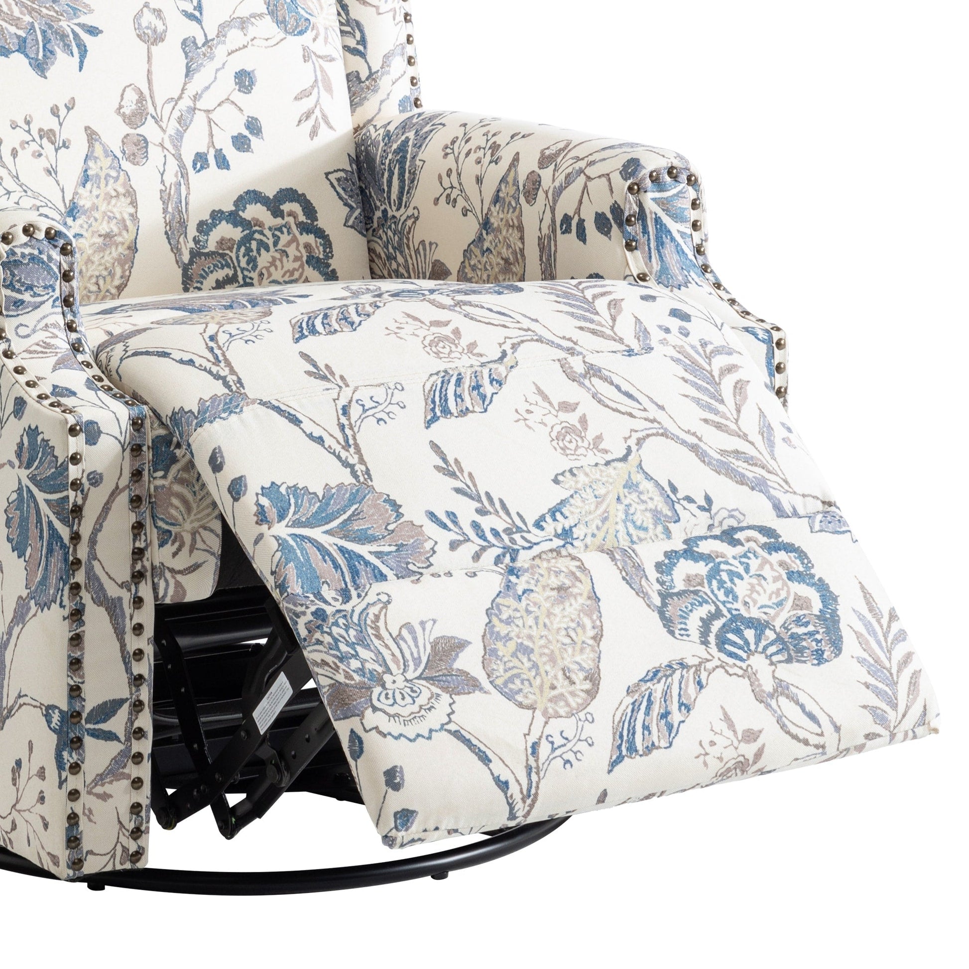 Lot de 2 chaises inclinables à bascule pivotantes à dossier manuel avec motif, 73,66 cm de largeur.