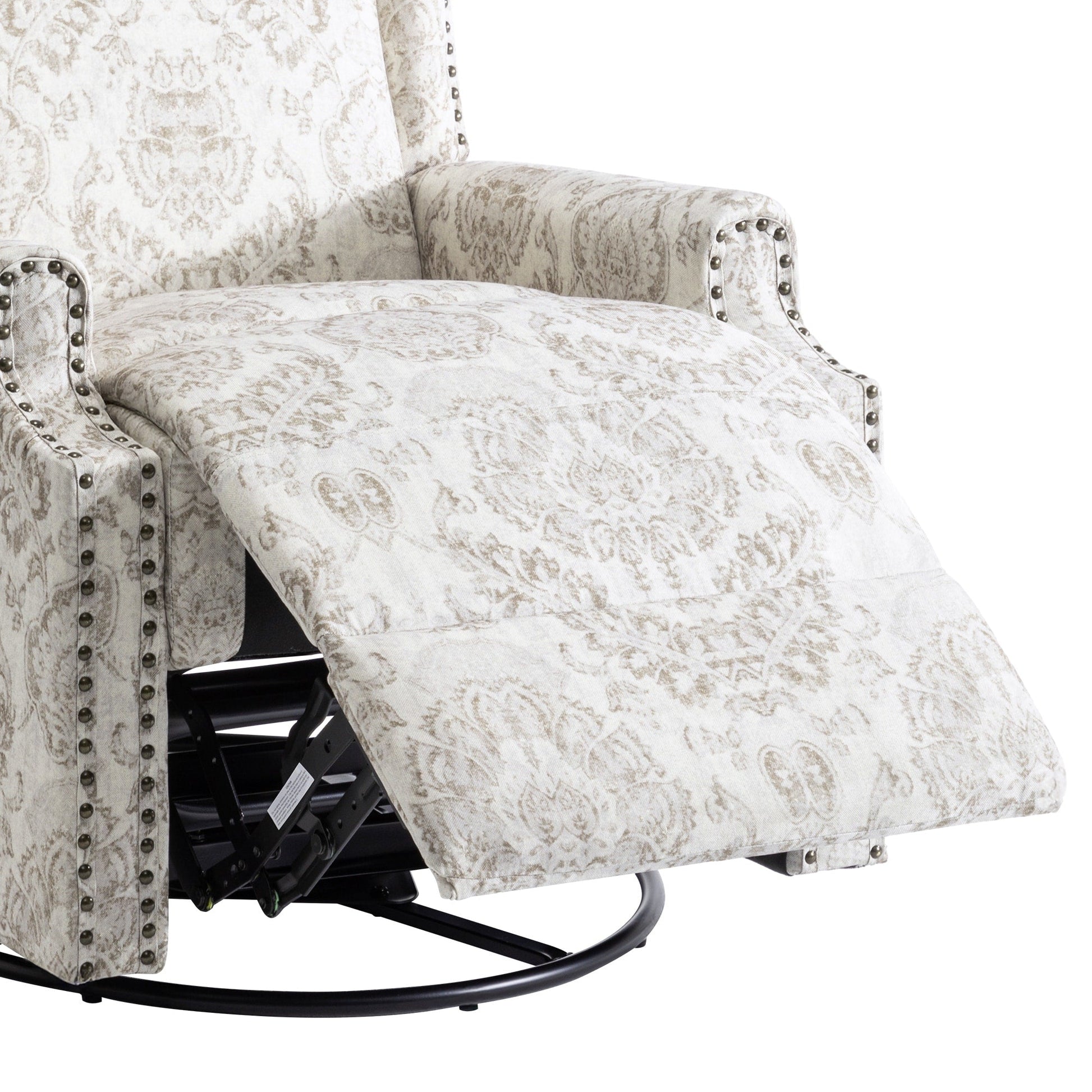 Lot de 2 chaises inclinables à bascule pivotantes à dossier manuel avec motif, 73,66 cm de largeur.