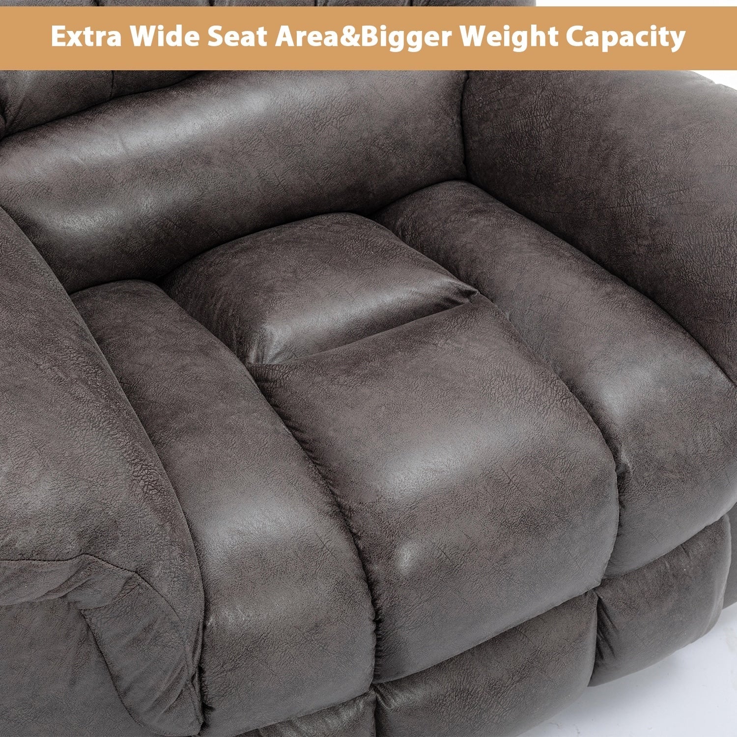 Fauteuil inclinable électrique surdimensionné de 42 pouces avec massage et chauffage
