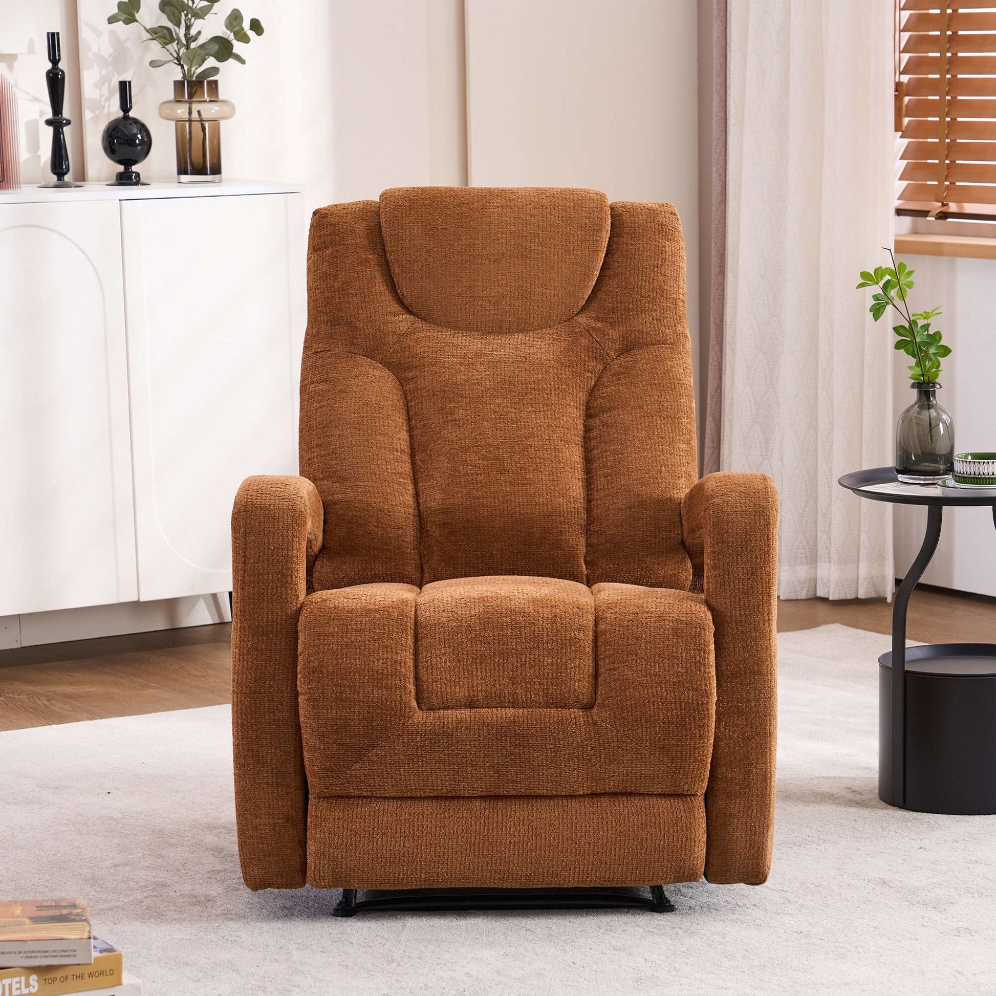 Set of 1 Upholstered Push Recliner Chair
