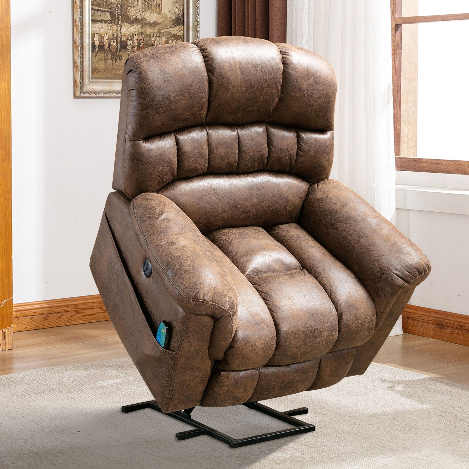 Fauteuil inclinable électrique surdimensionné de 42 pouces avec massage et chauffage