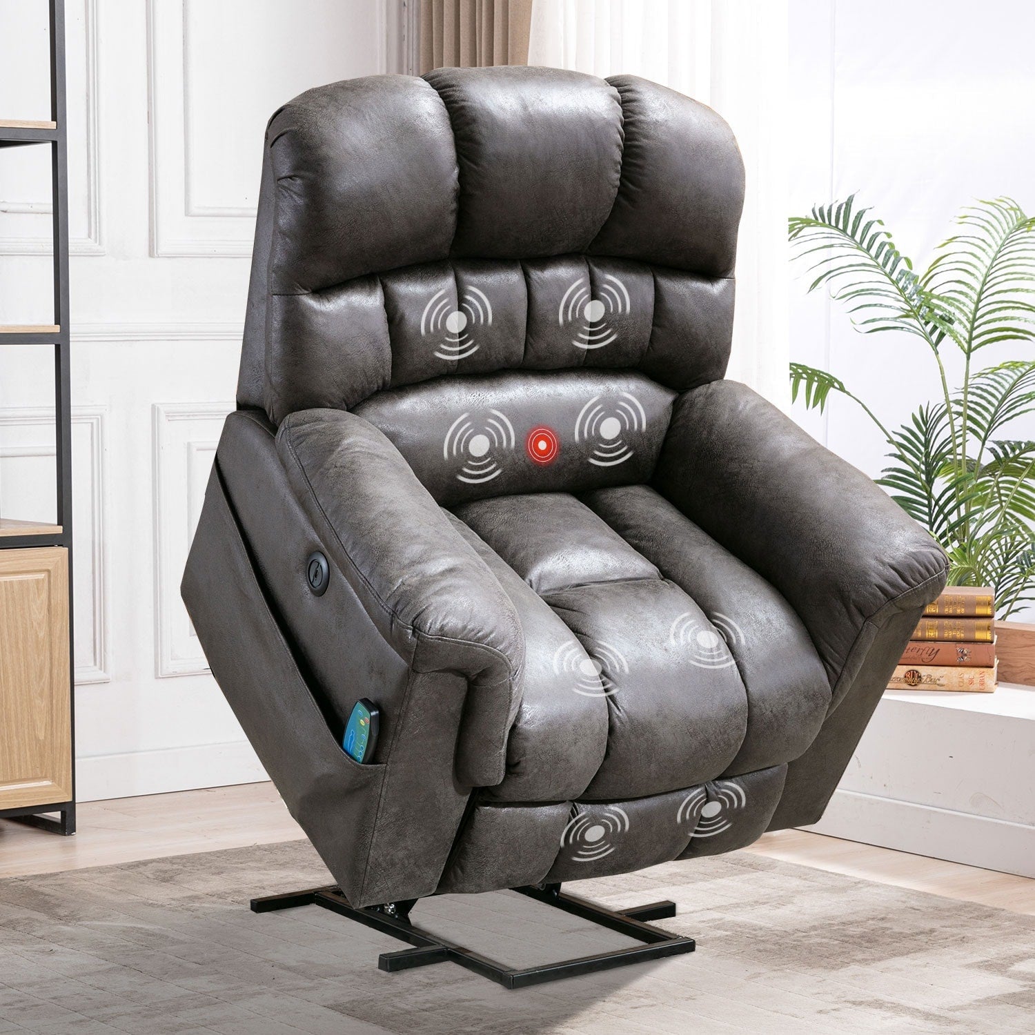 Fauteuil inclinable électrique surdimensionné de 42 pouces avec massage et chauffage
