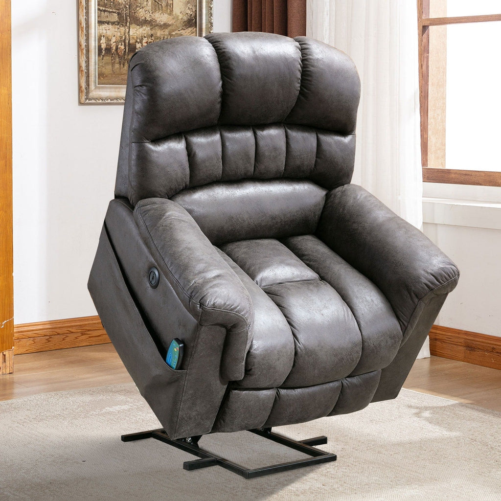 Fauteuil inclinable électrique surdimensionné de 42 pouces avec massage et chauffage