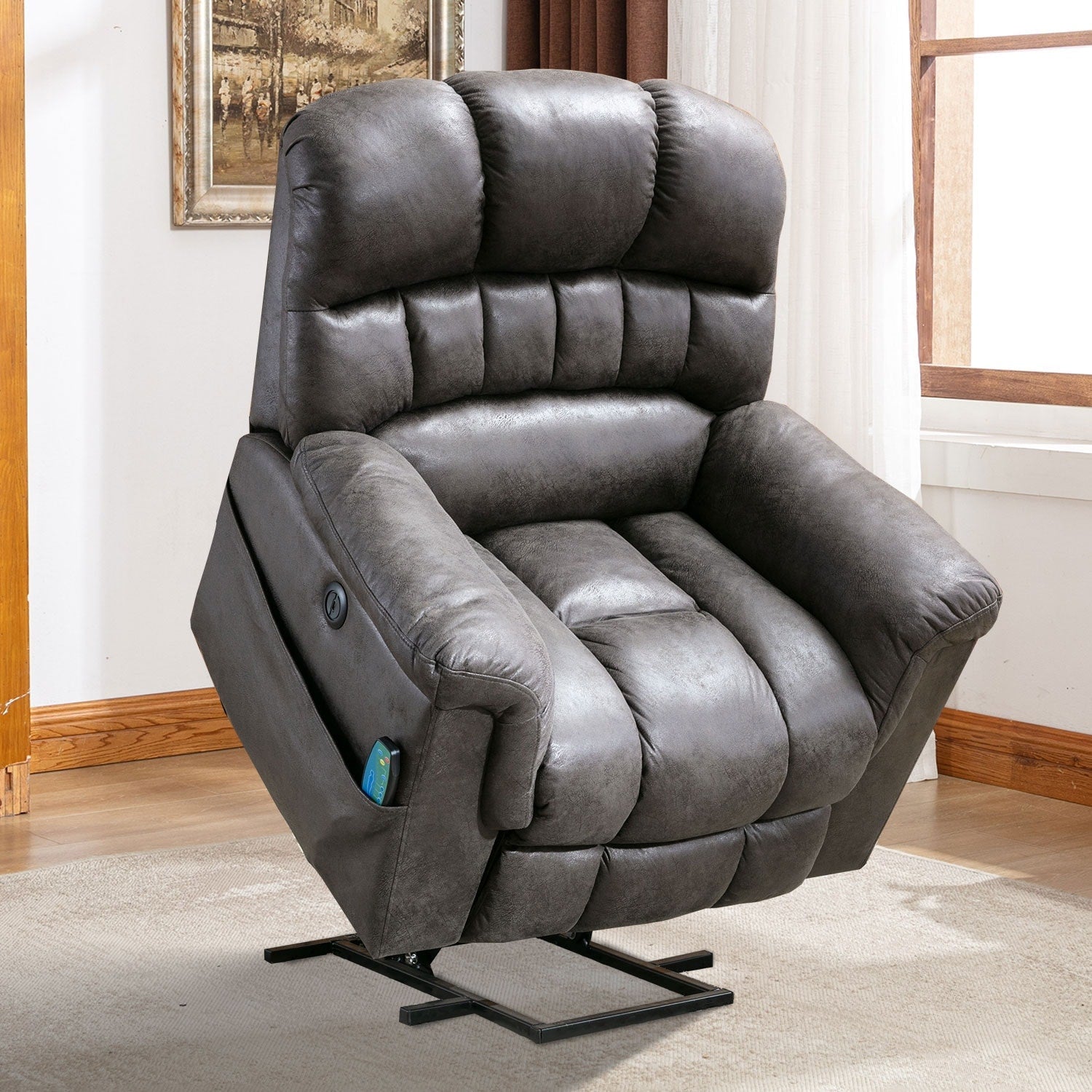 Fauteuil inclinable électrique surdimensionné de 42 pouces avec massage et chauffage